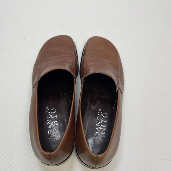 Franco Sarto Shoes Womens 7M Bocca Casual Loafers Comfort Brown Leather Slip On - Picture 11 of 16